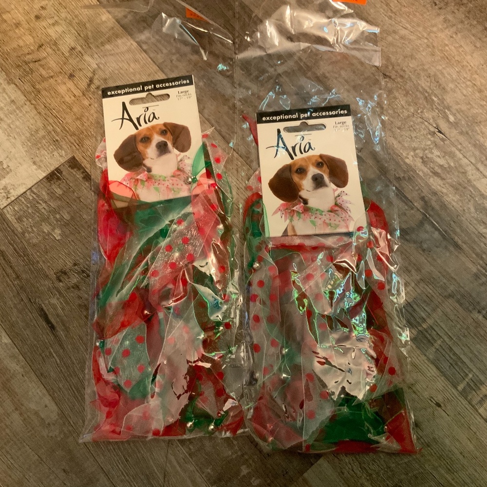 Aria Festive Jingle-Bells Neck Scrunchy For Dogs (Lg)